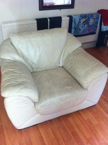 Leather upholstery cleaning before